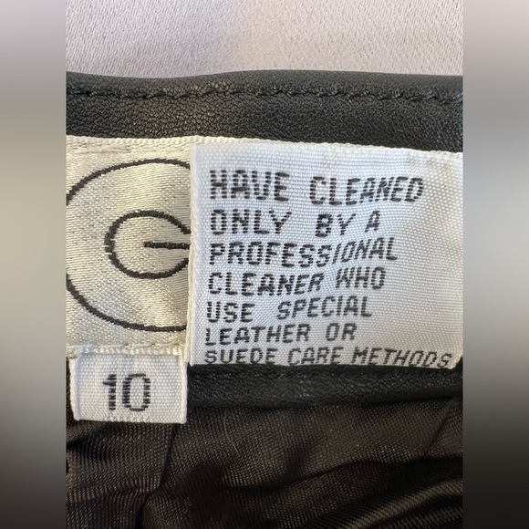 CEDARS LEATHER BLACK MINI SKIRT SIZE 10‎ Women’s - Picture 6 of 8